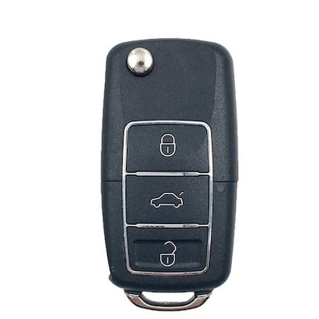 Keydiy KEYDIY: Remote Flip Key Blank - VW Style 3B (B01-3 Luxury Black) KD-B01-3-BLACK